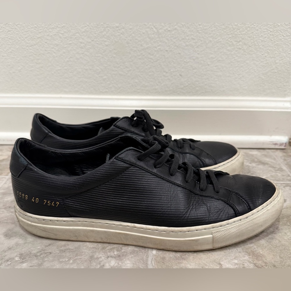 Common Projects Black Leather Sneakers